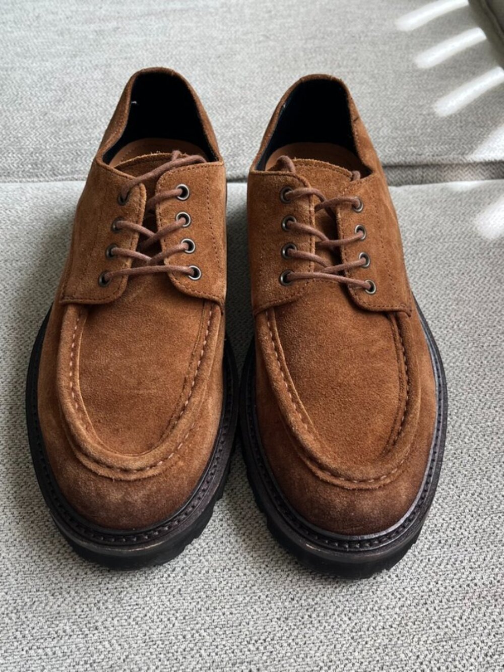 BOSS Julio Lugged Moc Toe Suede Derby (Men) BOSS